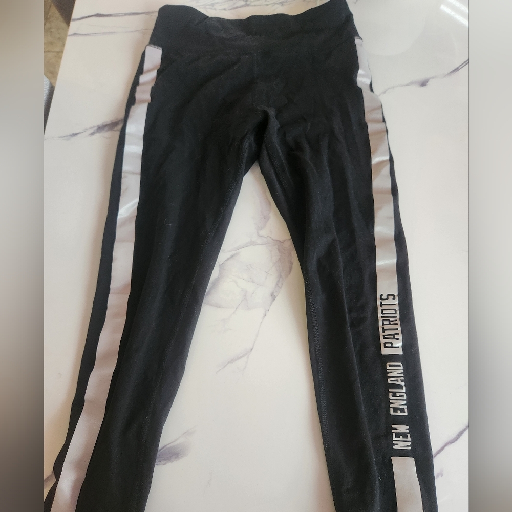 New England Patriots - Leggings 3/4 - Black & Silver - With Reflectors